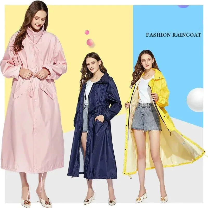 Lightweight Fashion Breathable Long Raincoat – Waterproof Windproof Nylon Poncho for Men Women 10 Colors M–XL Advanced