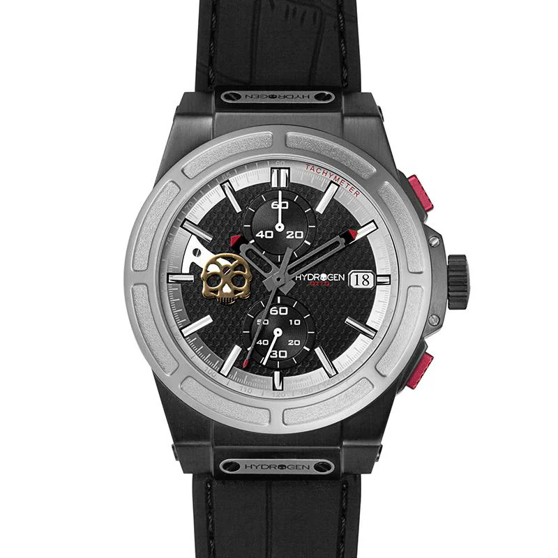Verified Hydrogen Skull Dial Tachymeter Chronograph Watch Exclusive