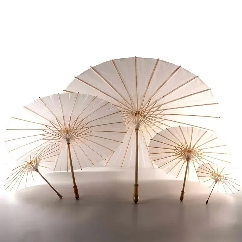 Responsible Chinese Paper Parasol Umbrellas – 10 20pcs 30 60cm Bamboo Oilpaper for Rustic Weddings Events Contemporary