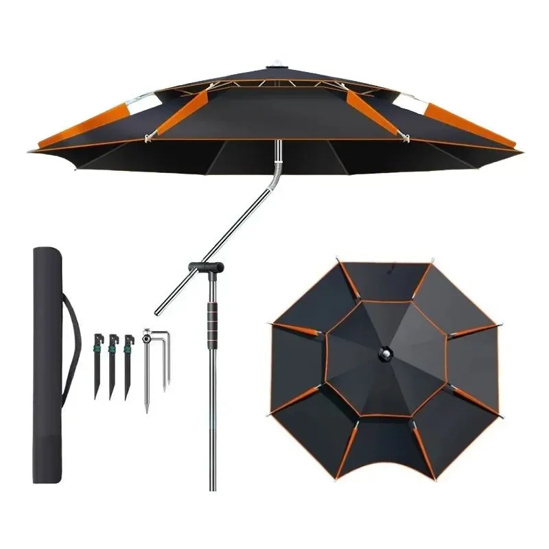 High-Quality Upgraded Fishing Umbrella – Large 2.0–2.6M Parasol with Aluminum Rod 360° Adjustable Waterproof Artisan