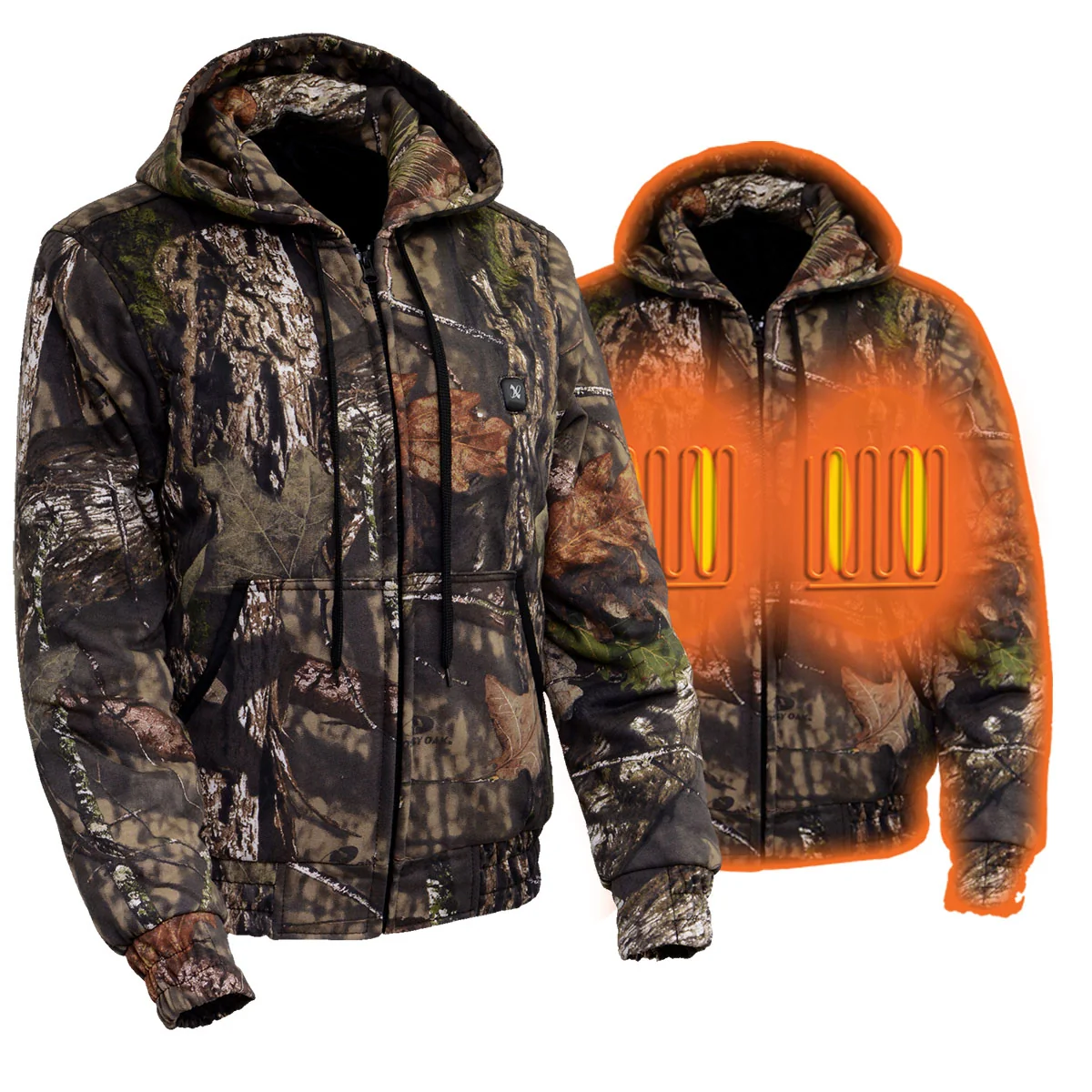 Selected NexGen NXL2776SET Ladies ‘Camo’ Heated Zipper Hoodie Rechargeable Battery Pack Included Minimalist