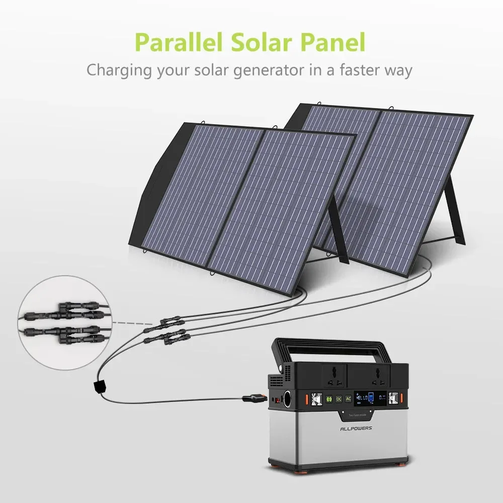 Premium Material ALLPOWERS Solar Charger 18V100W Foldable Solar Panel Suit For Portable Power Station Generator Outdoor Travel Camping SPECIFICATIONS Practical