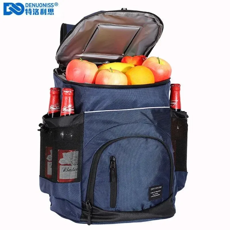 Authentic 33L Soft Cooler Backpack – Insulated Leak-Proof 36 Cans Capacity – Thermal Food Drink Storage for Travel Beach Beer Efficient