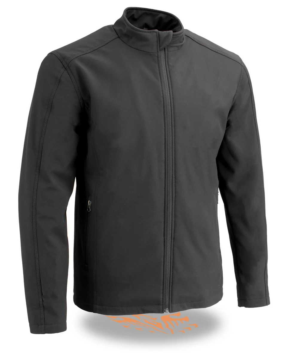 Smooth Milwaukee Leather MPM1763 Men’s Black Waterproof Lightweight Soft Shell Jacket Fine