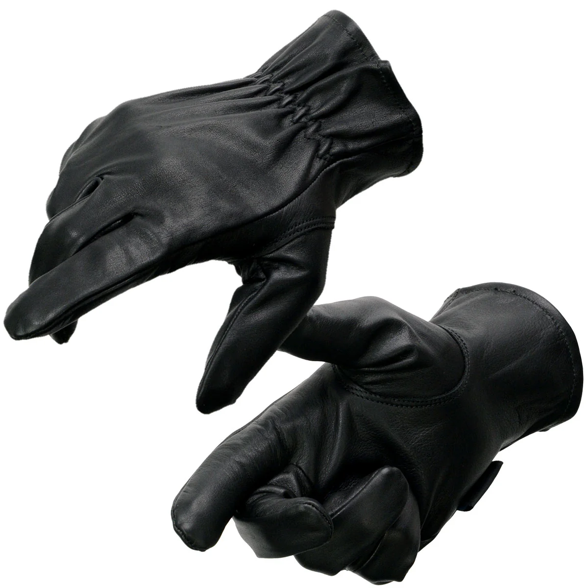 Sophisticated Milwaukee Leather MG7596 Men’s Black Leather Motorcycle Rider Unlined Gloves w Cool-Tec Leather Treatement Fast
