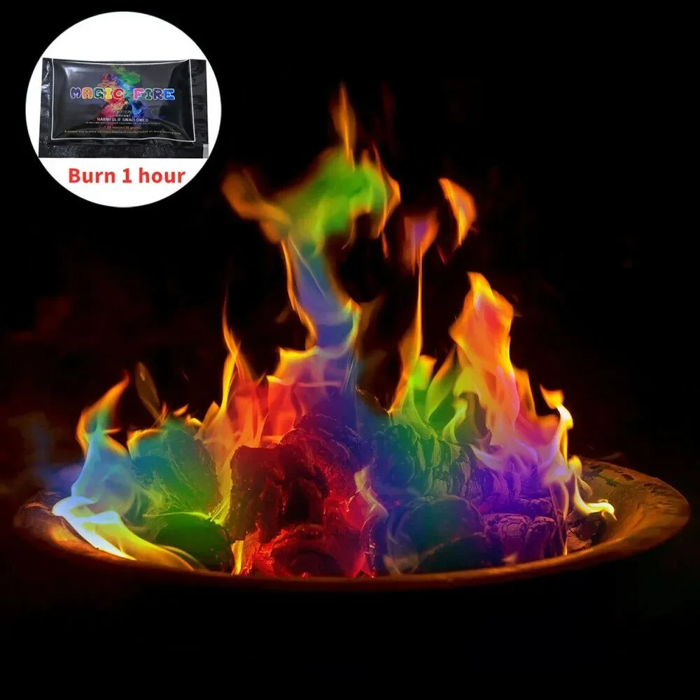 Optimized Colorful Flame Powder – Fire Color Sachets for Campfires Fireplaces Outdoor Adventures Green