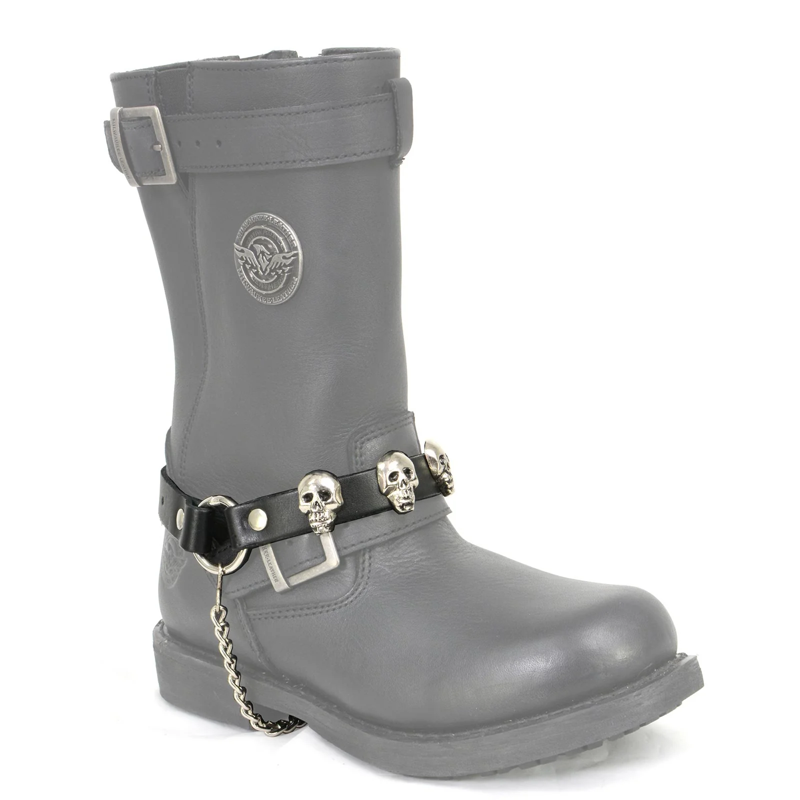 Fine Crafted Milwaukee Leather Silver Classic Skull Heads Biker Chain for Motorcycle Boots – MLA3007 Carefully Designed