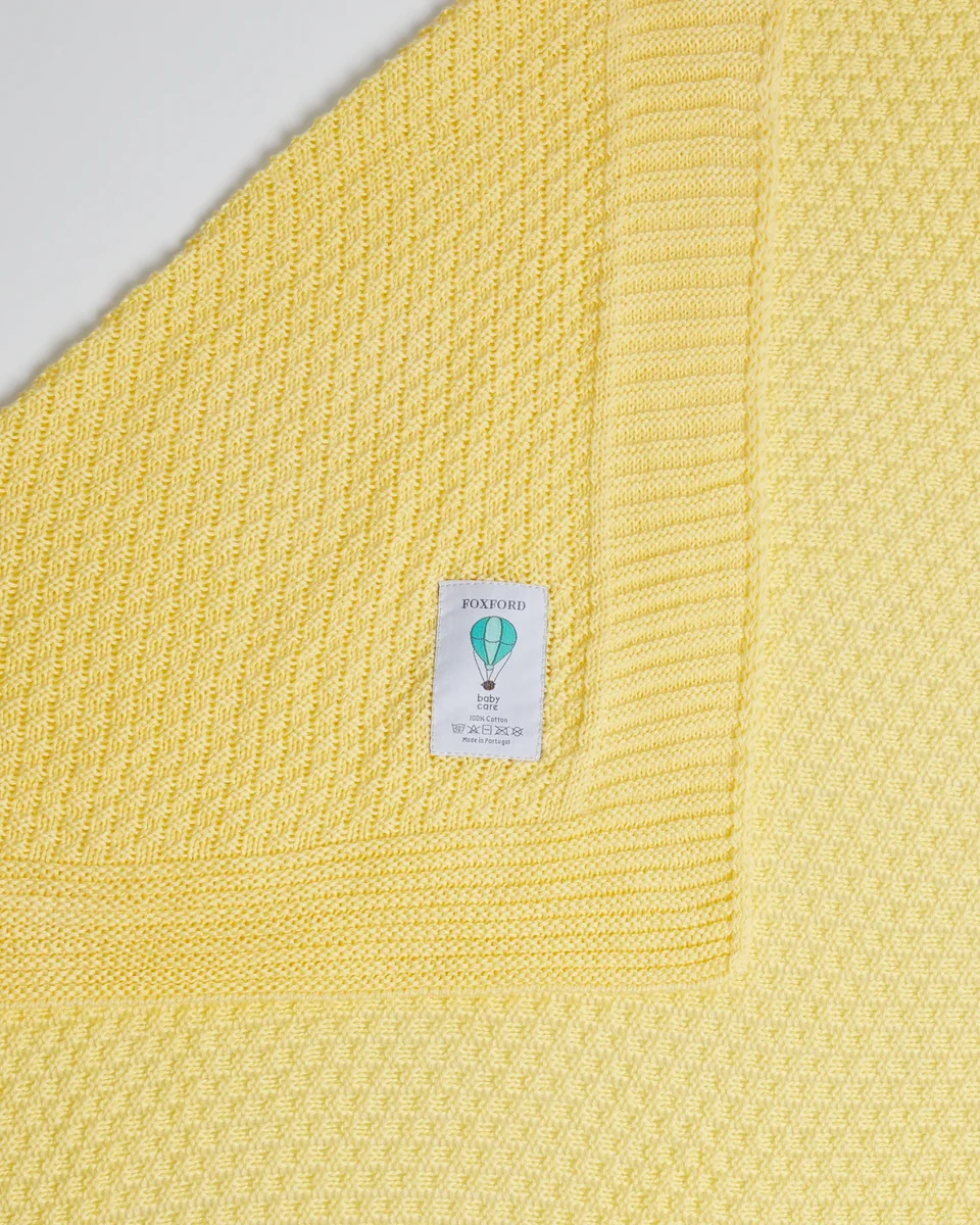 User-Friendly Foxford Cotton Baby Blanket- Yellow Comfortable