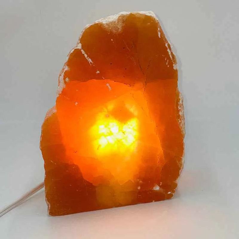 Detailed Himalayan Salt Lamp Natural Orange Glow Decor Environmentally Friendly