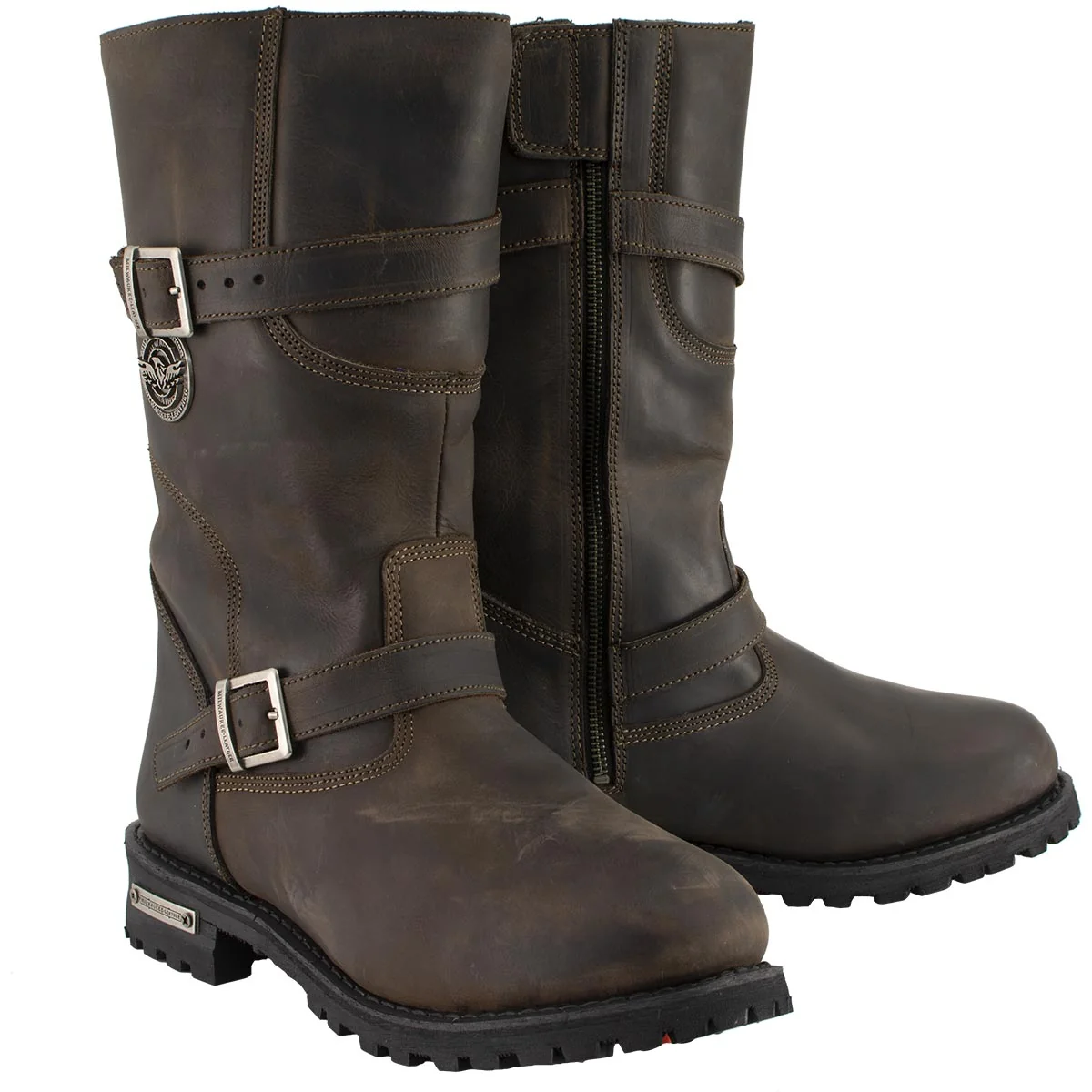 Powerful Milwaukee Leather MBM9063 Men’s Classic Distressed Brown Leather Motorcycle Engineer Riding Biker Boots Recyclable