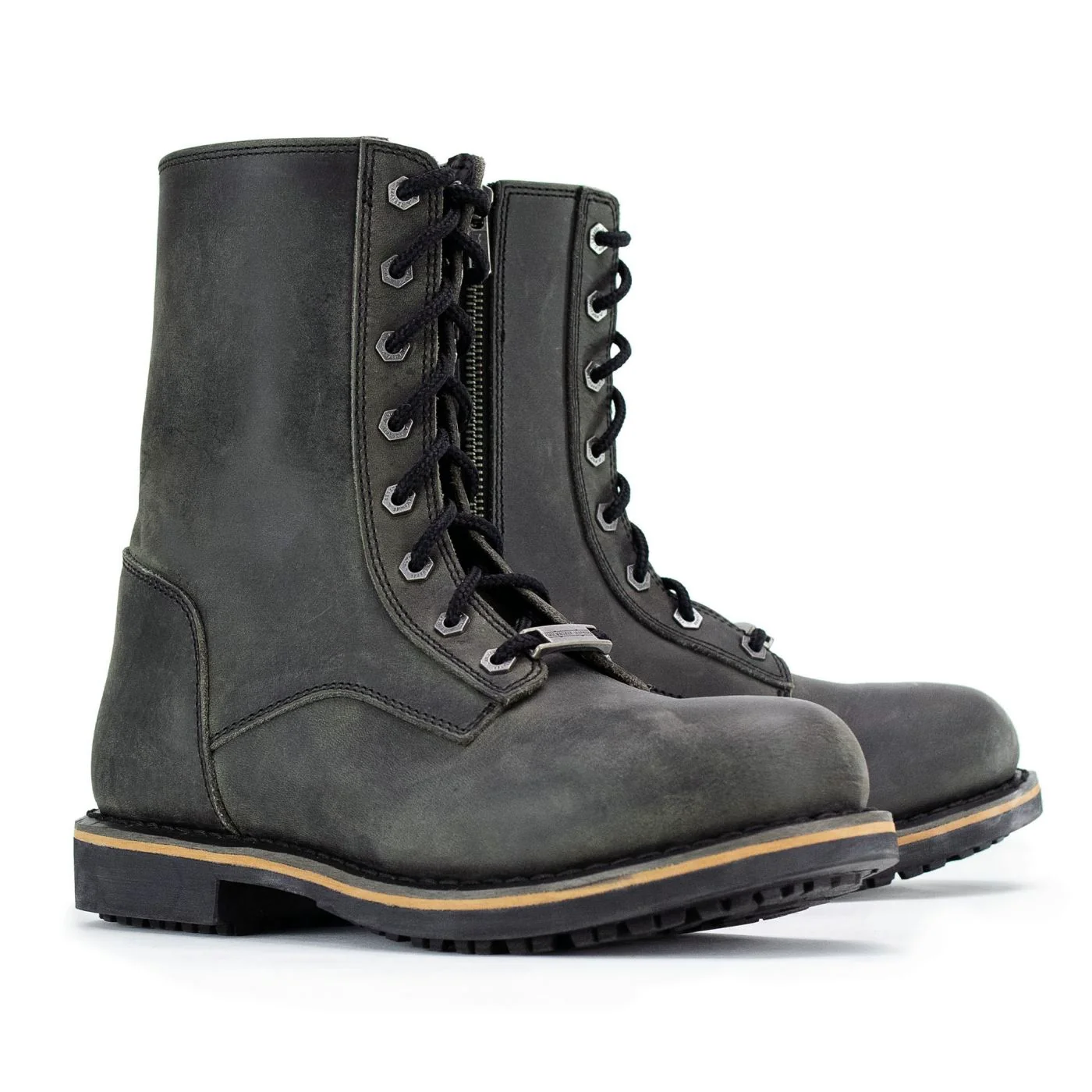 Versatile Milwaukee Leather MBM9065 Men’s Antique Black Lace-Up High-Rise Boots Contemporary
