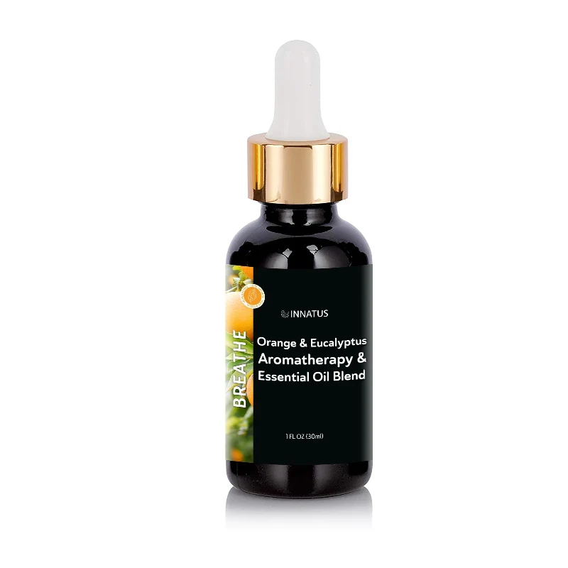 Certified Breathe Orange Eucalyptus Aromatherapy Essential Oil Blend by Innatus Soft