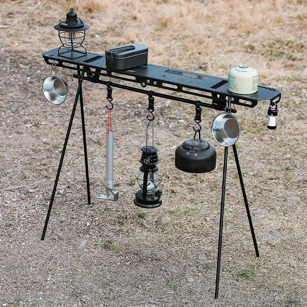 Breathable Foldable Camping Tripod Top Plate – High-Strength Hanging Rack with BBQ Holes for Picnics Hiking Outdoor Cooking Fast