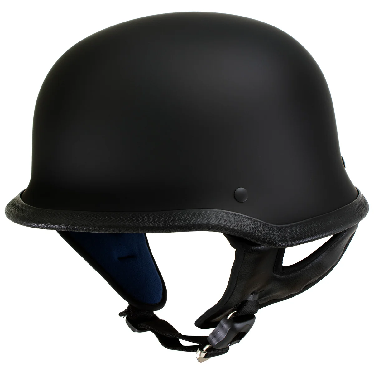 Comfortable Hot Leathers Flat Black The Hanz German Style Vintage Motorcycle Half Helmet HLT75 Specialty