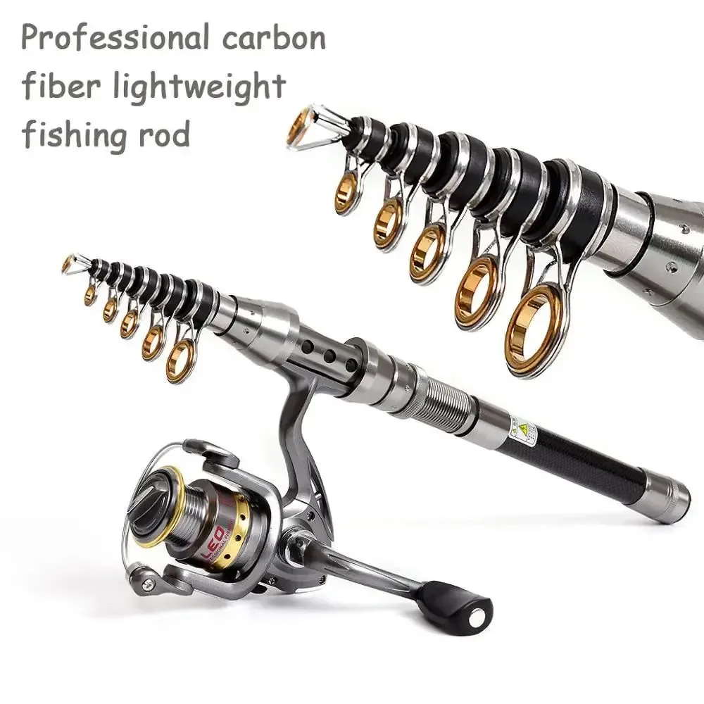 Fine Carbon Fiber Telescopic Fishing Rod – Ultralight Spinning Rod for Sea River Lake Fishing 1.5M–2.4M Top-Quality