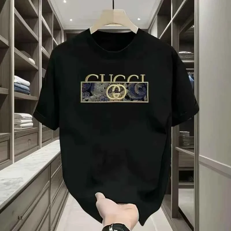 Optimized Gucci Logo-Style Graphic T-Shirt – Short Sleeve Crew Neck Tee Prestigious