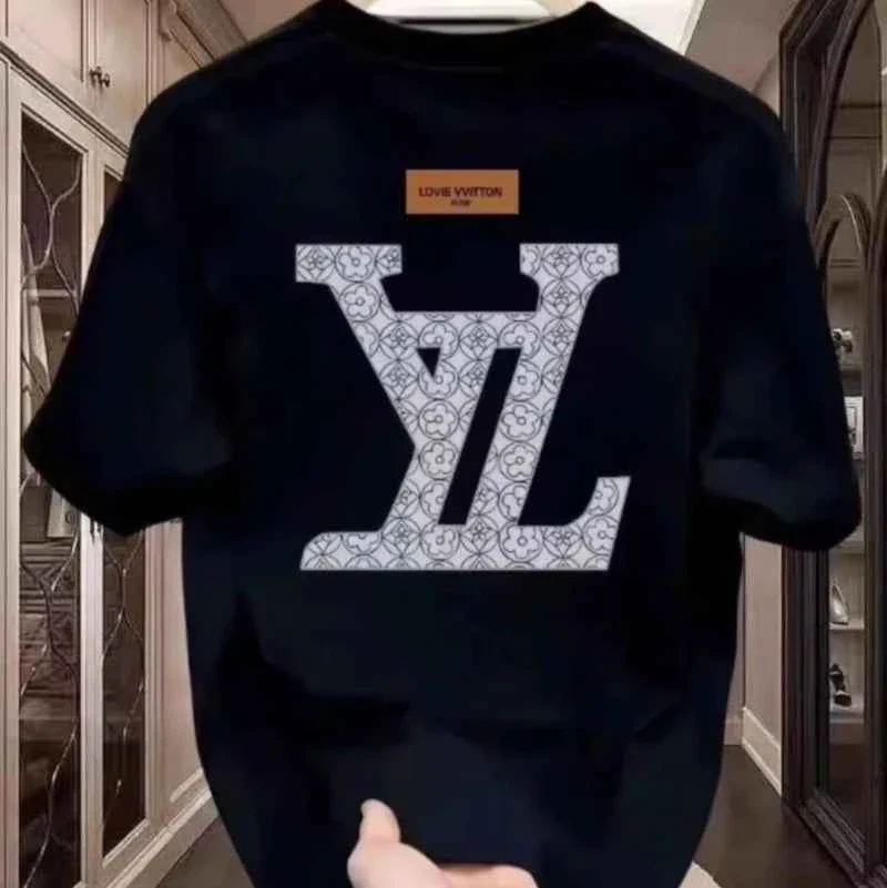 Trusted Louis Vuitton Monogram Logo T-shirt – Stylish Casual Wear for Men Black White Options Contemporary