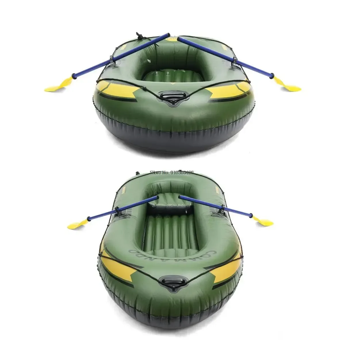 Excellent Inflatable Fishing Boat with Rod Holders 200kg Capacity 3-Person Raft for Lakes Rivers High-Quality