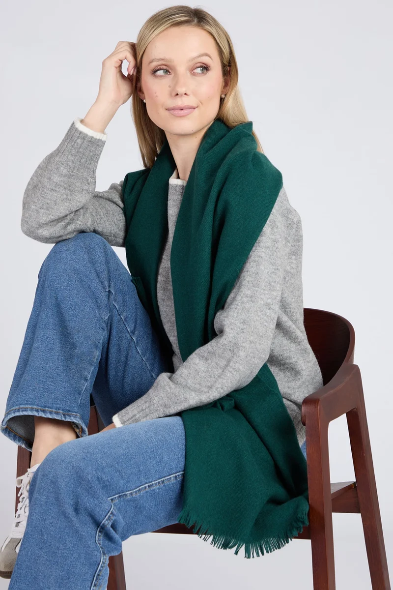 Environmentally Friendly Foxford Amazon Fine Wool Cashmere Blend Scarf Elegant