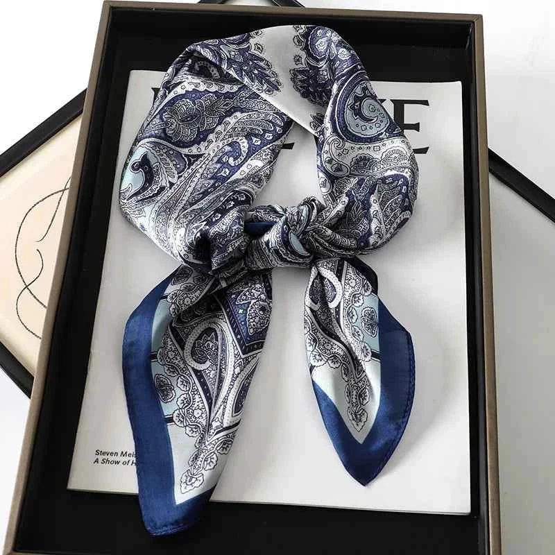 Enhanced Women s Luxury Print Neckerchief Scarf for Hair Neck and Handbag Casual