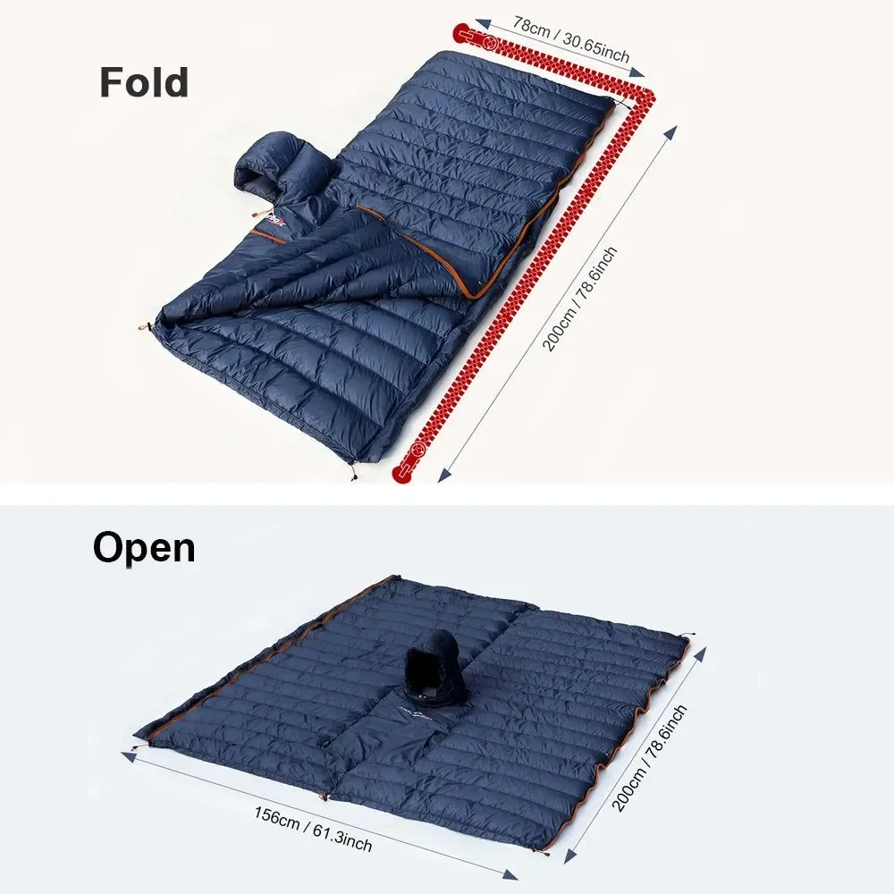 Classic 3-in-1 Wearable Sleeping Bag – Poncho Camping Blanket Envelope Bag for Adults 600g Fill Verified