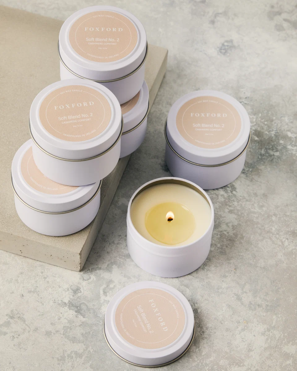 Crafted Foxford No.2 Cashmere Travel Candle 90g First-Class