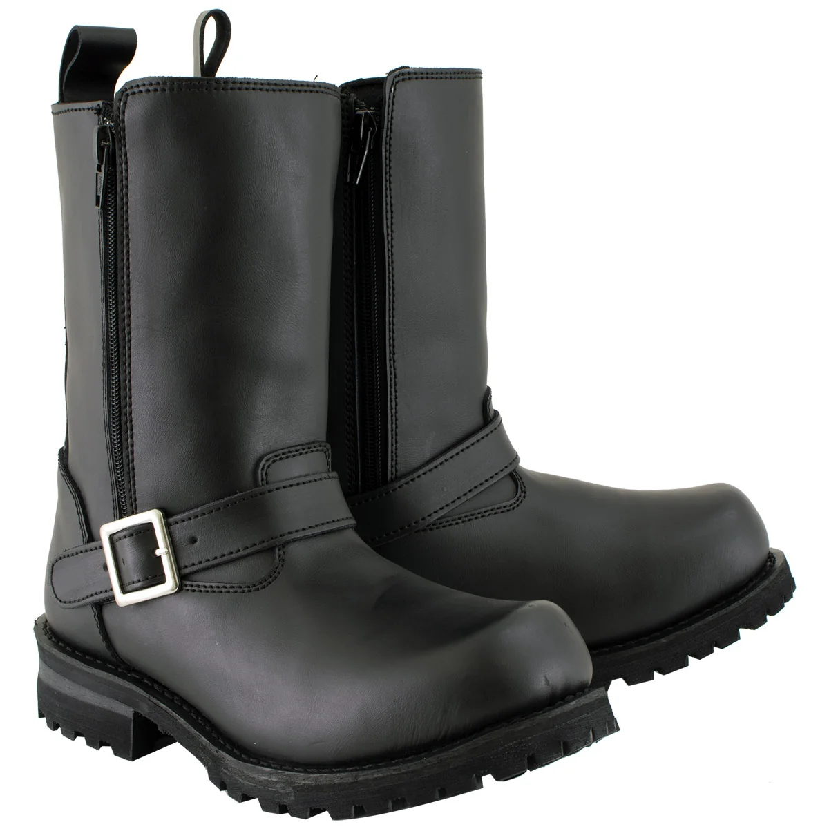 Premium Material M Boss Motorcycle Apparel BOS49004 Men’s 10 inch Afterburner Leather Motorcycle Boots Stylish