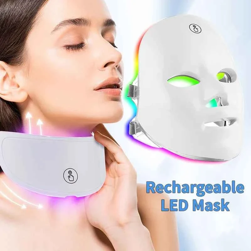 First-Class LED Face Neck Mask Rechargeable Photon Beauty Machine Skin Care Rejuvenation Device Innovative