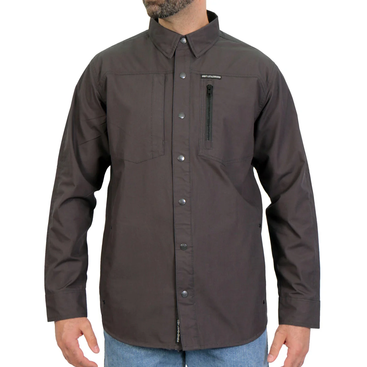 Organic Hot Leathers RSM1001 Men’s Black Performance Long Sleeve Riding Shirt Carefully Designed