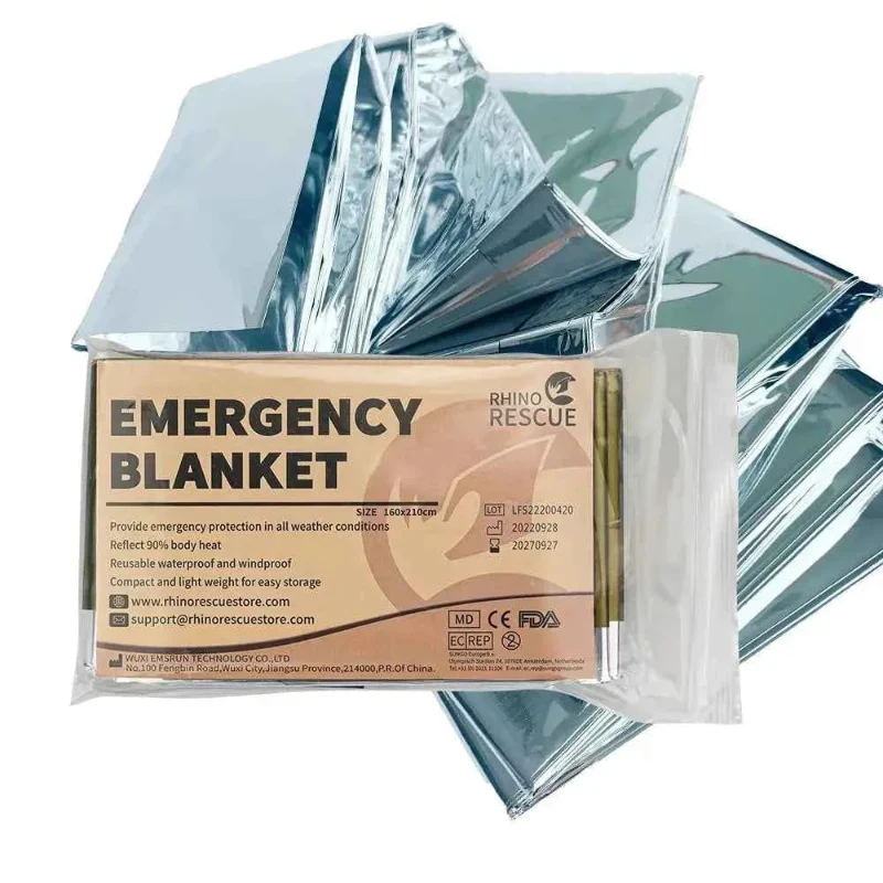 Traditional Rhino Rescue Emergency Mylar Blanket 1.6×2.1m Thermal Survival Blanket for Outdoors Hiking Selected