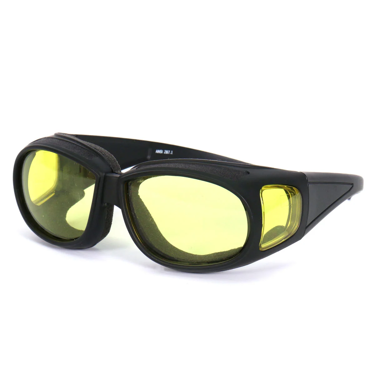 Recyclable Hot Leathers SGF1075 Yellow Foam Padded Defender Glasses Green