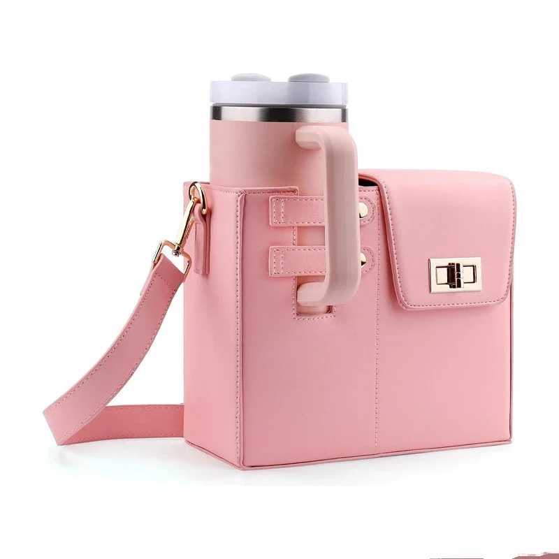 Exclusive Tumbler Water Bottle Protective Bag with Strap – Cup Sleeve Storage Organizer for Stanley Quencher Fine Crafted