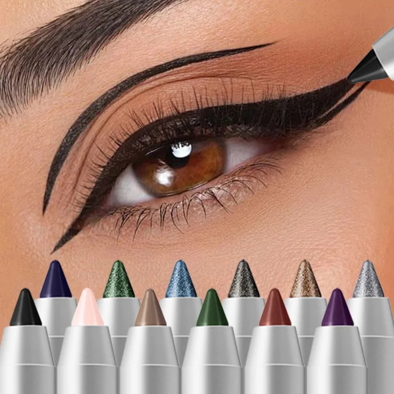 Pure 12 Colors Eyeliner Pencil – Long-Lasting Waterproof Smudge-Proof Smokey Eye Makeup Versatile