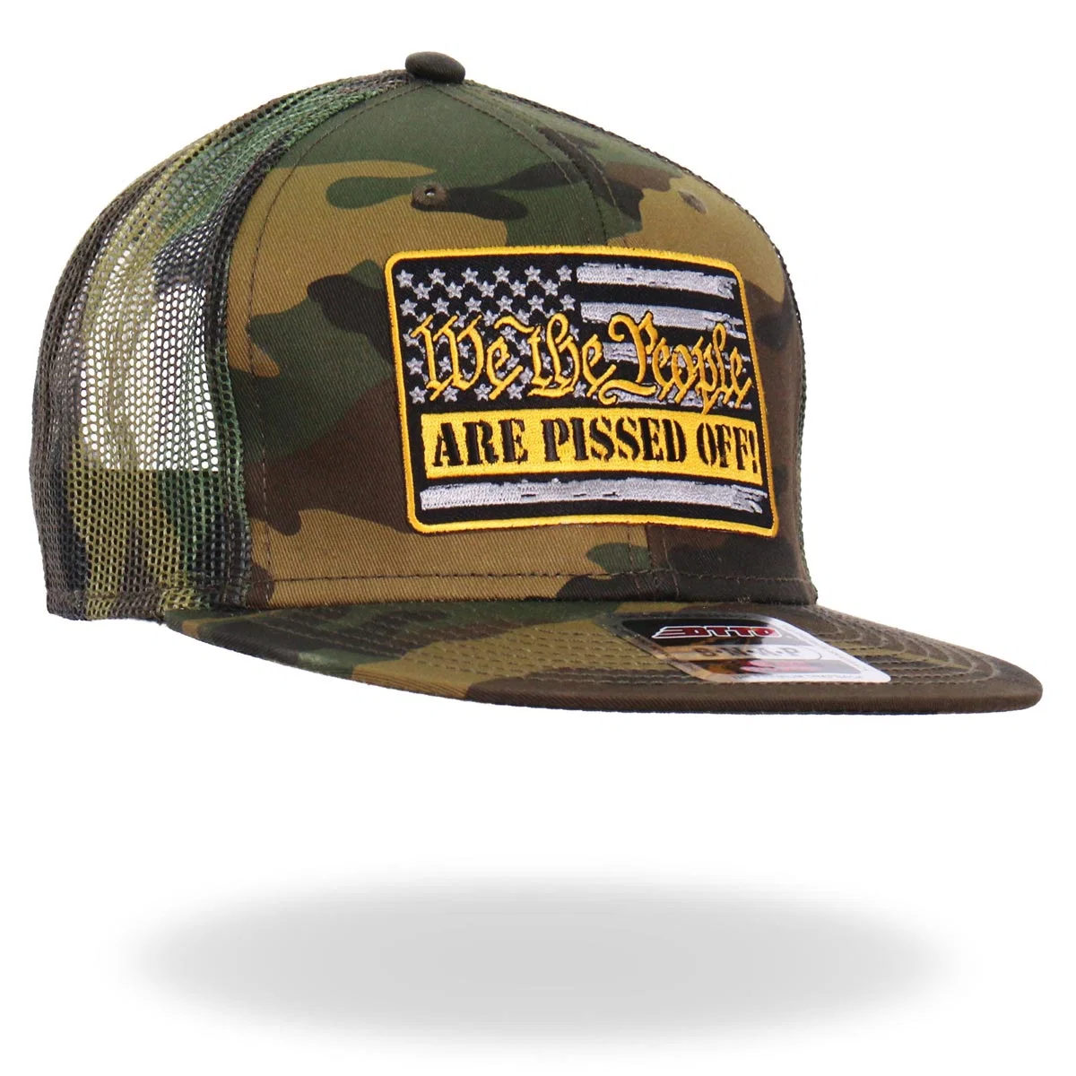 First-Class Hot Leathers GSH2028 Black We The People Camo Snapback Hat Eco-Friendly