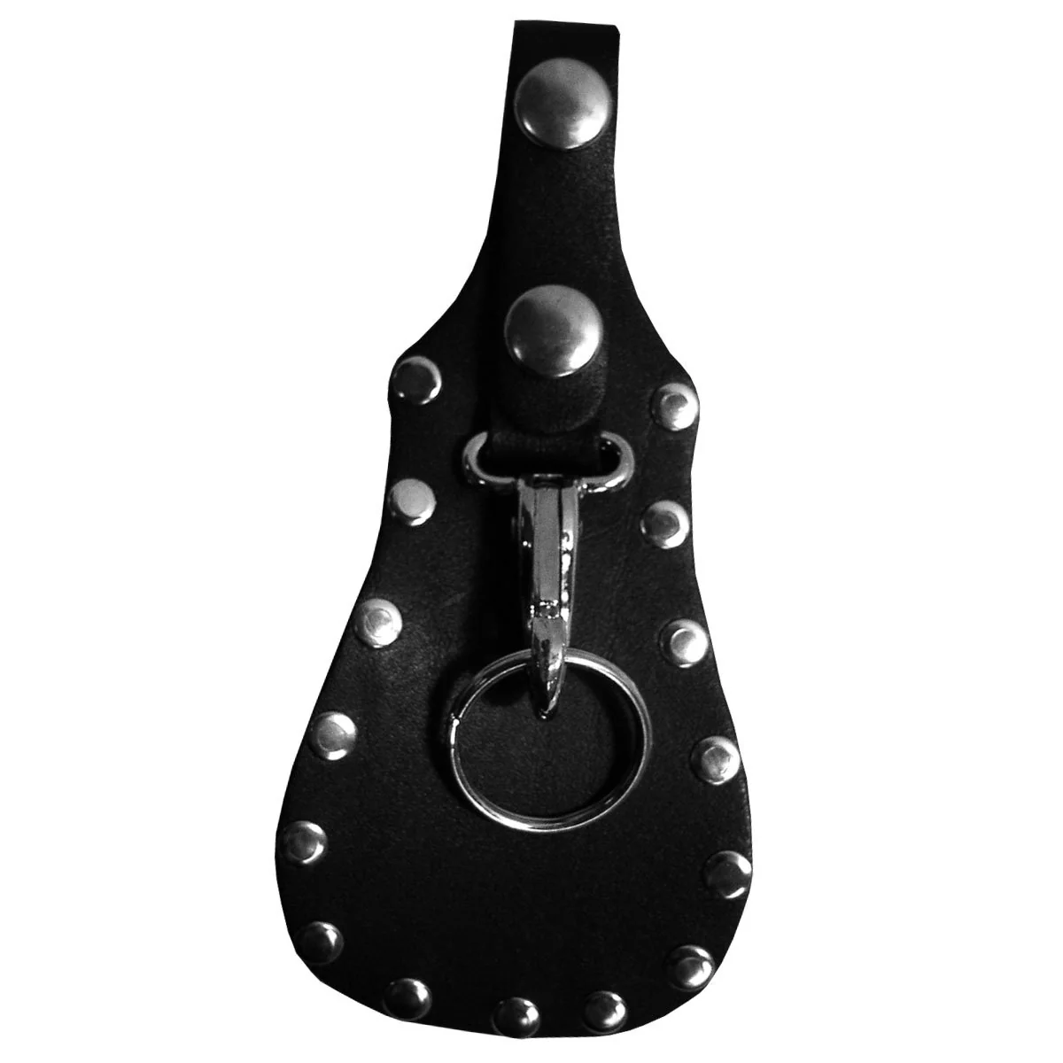 Healthy Hot Leathers KCF1002 Wide Leather Key Fob with Rivets Premium