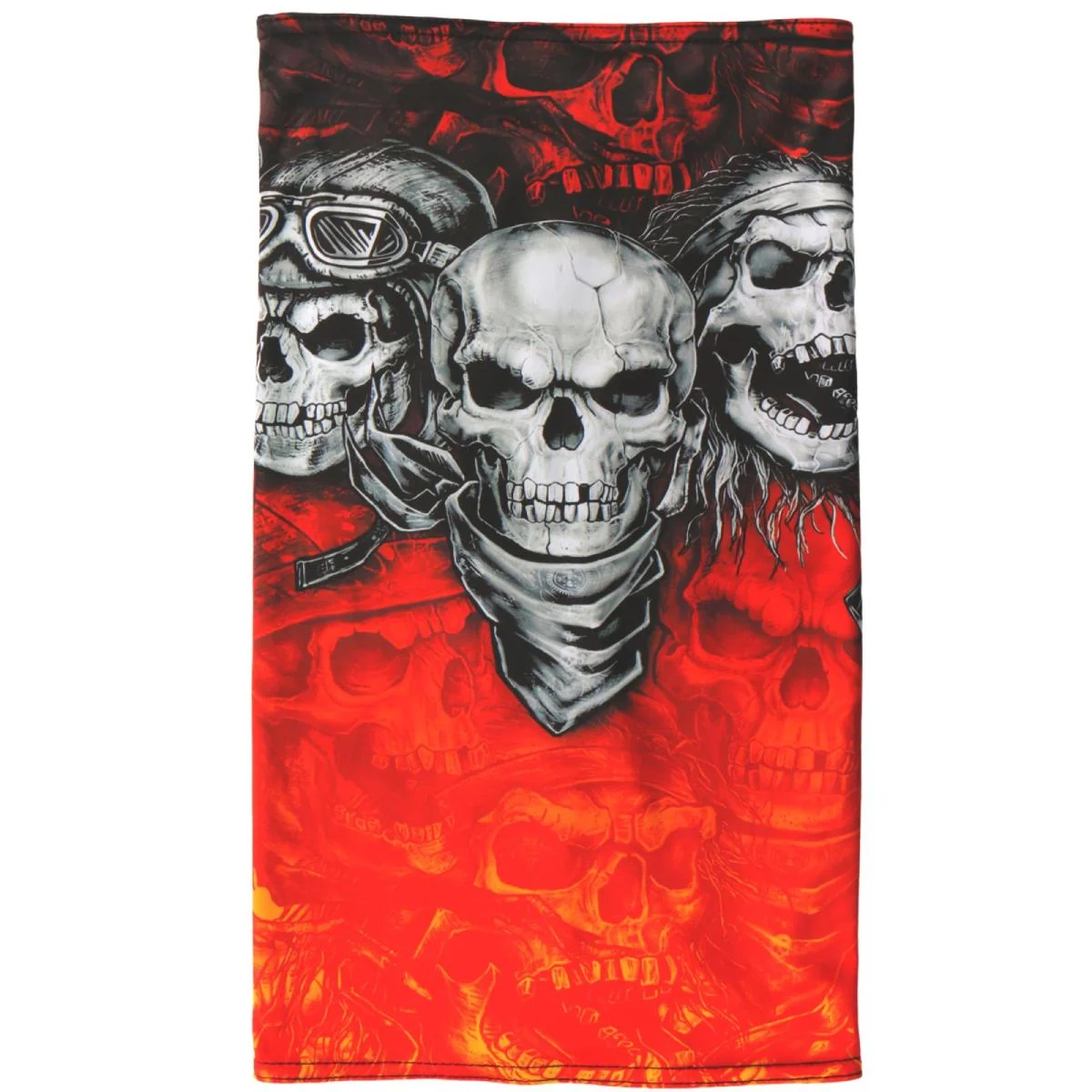 Elegant Hot Leathers HWN2028 Over The Top Skulls Neck Gaiter Traditional