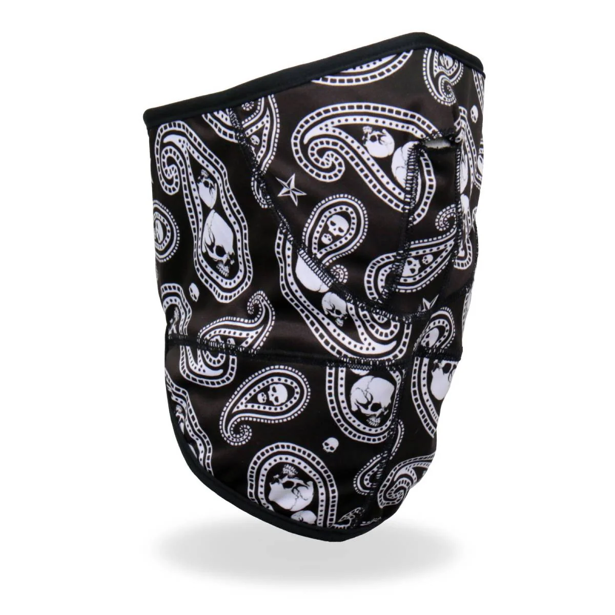 Contemporary Hot Leathers FWC2005 Paisley Skull Face Wrap Neck Warmer Soft