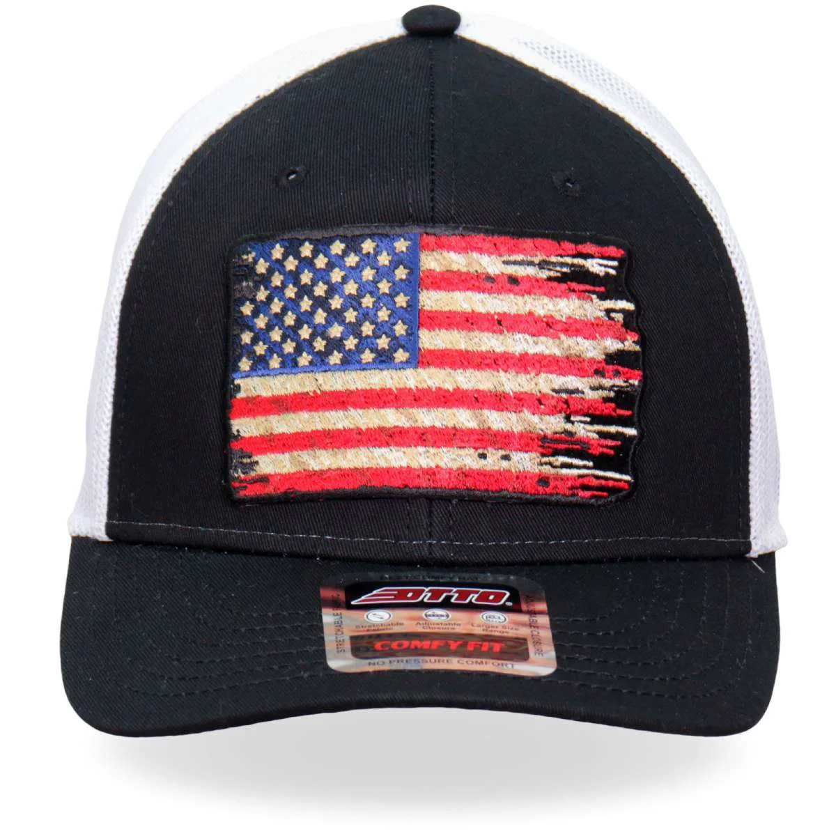 Superior Hot Leathers GSH1025 Tattered Flag Trucker Hat Convenient
