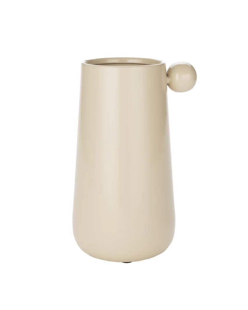 Lightweight Dot Vase Beige- Medium Dependable