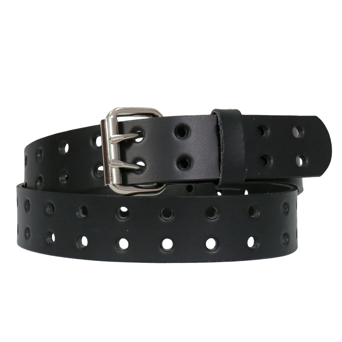 Certified Hot Leathers BLA1125 Heavy Leather Double Hole Belt Versatile