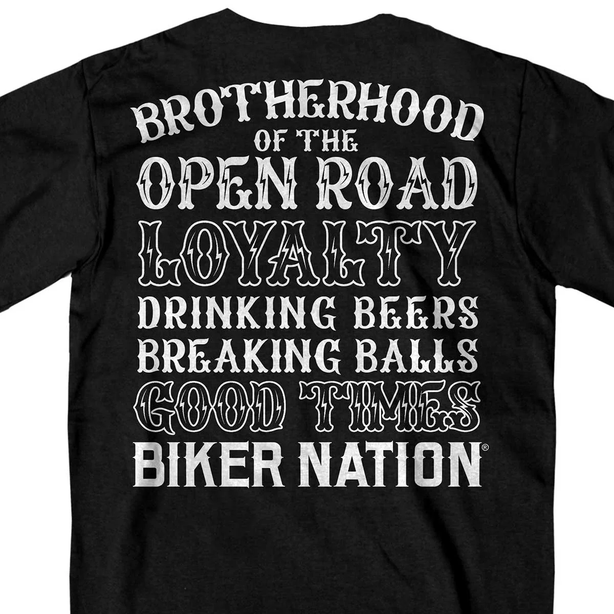 Classic Hot Leathers GMD1464 Men’s Black ‘Open Road’ T-Shirt Healthy
