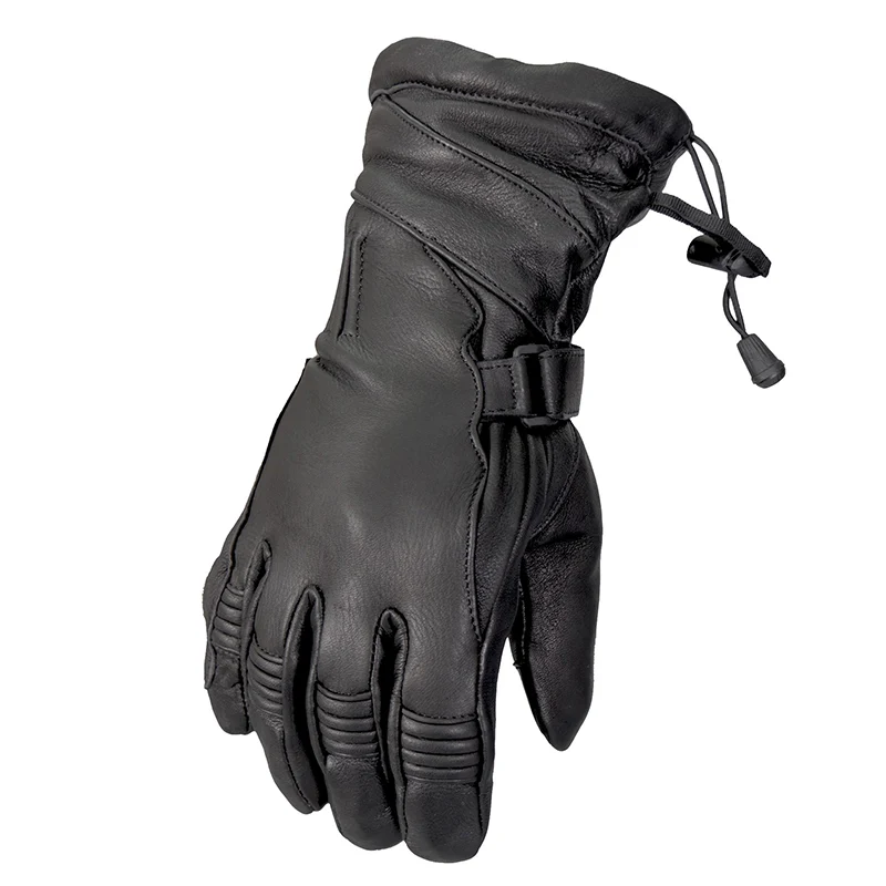 Fast Hot Leathers GVD1015 Black Deerskin Leather Gauntlet Gloves Superior