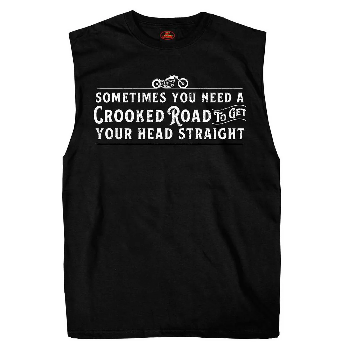 High-Grade Hot Leathers GMT3438 Men s Shooter Crooked Road Sleeveless Black Tank Top Shirt Next-Generation