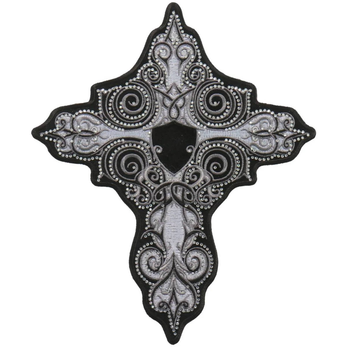 High-Performance Hot Leathers PPC3285 5 Inch Rhinestone White Cross Patch Carefully Designed