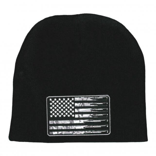 Versatile Hot Leathers KHB5010 USA Flag Bullets Knit Hat Sophisticated