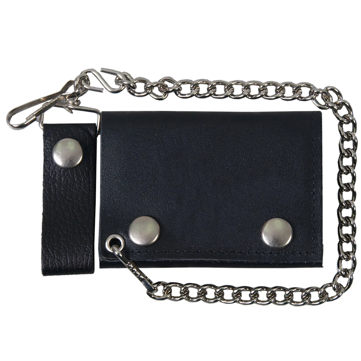 Specialty Hot Leathers WLB1001 Classic Black Leather Wallet with Chain Top-Quality
