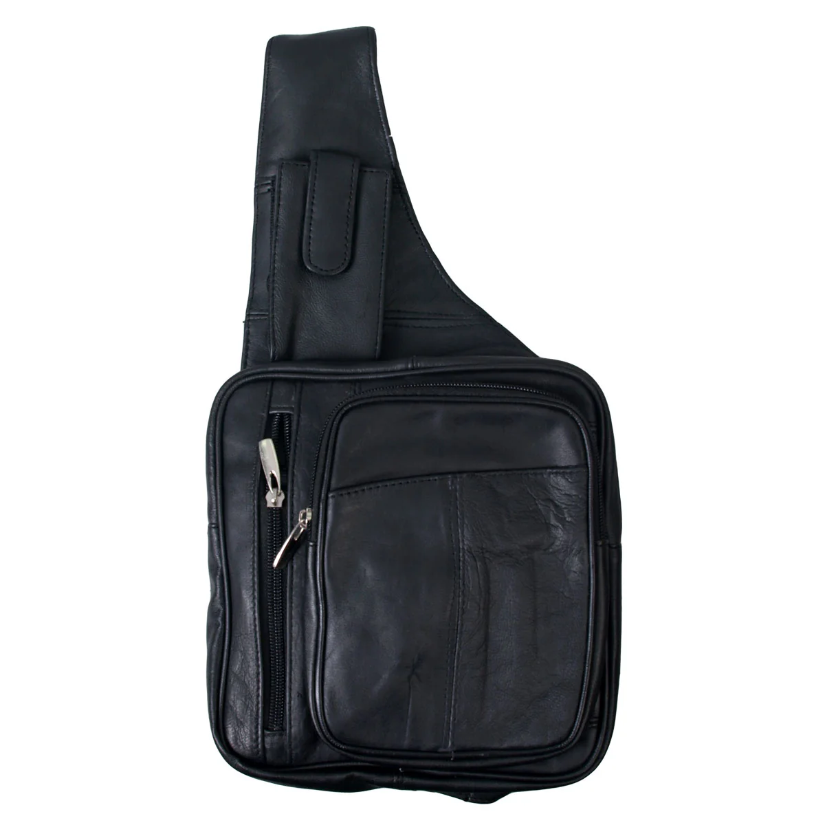 Classic Hot Leathers PUA1023 Leather Slant Purse with Bottle Holder Sustainable