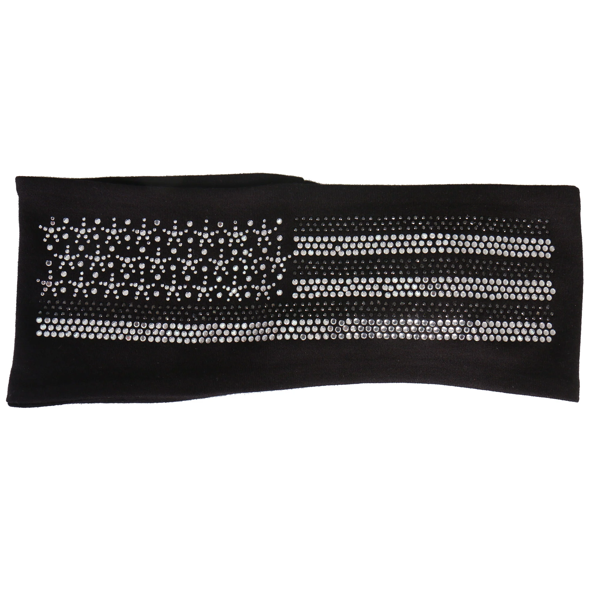 Traditional Hot Leathers RWC1014 Gray American Flag Bling Headwrap Powerful