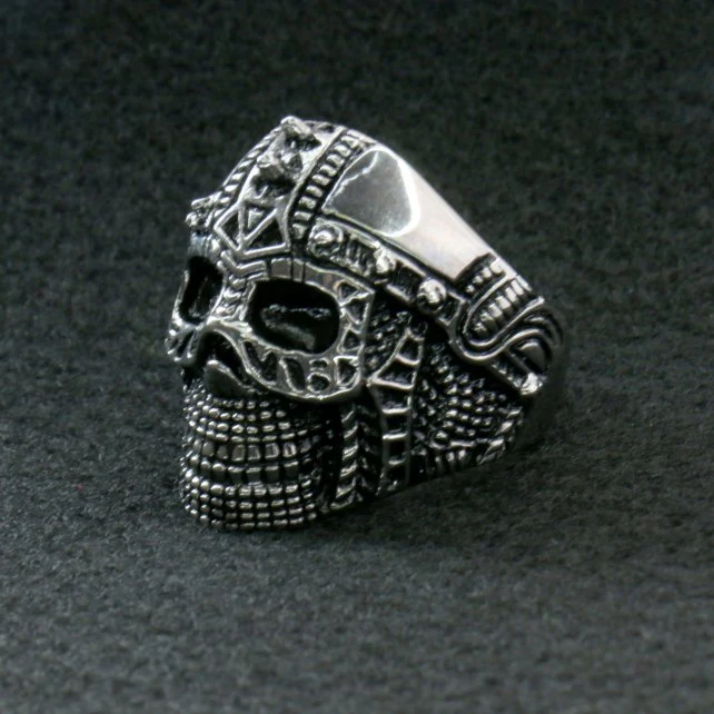 Smart Hot Leathers JWR2105 Men’s Cyborg Skull Stainless Steel Ring Exclusive