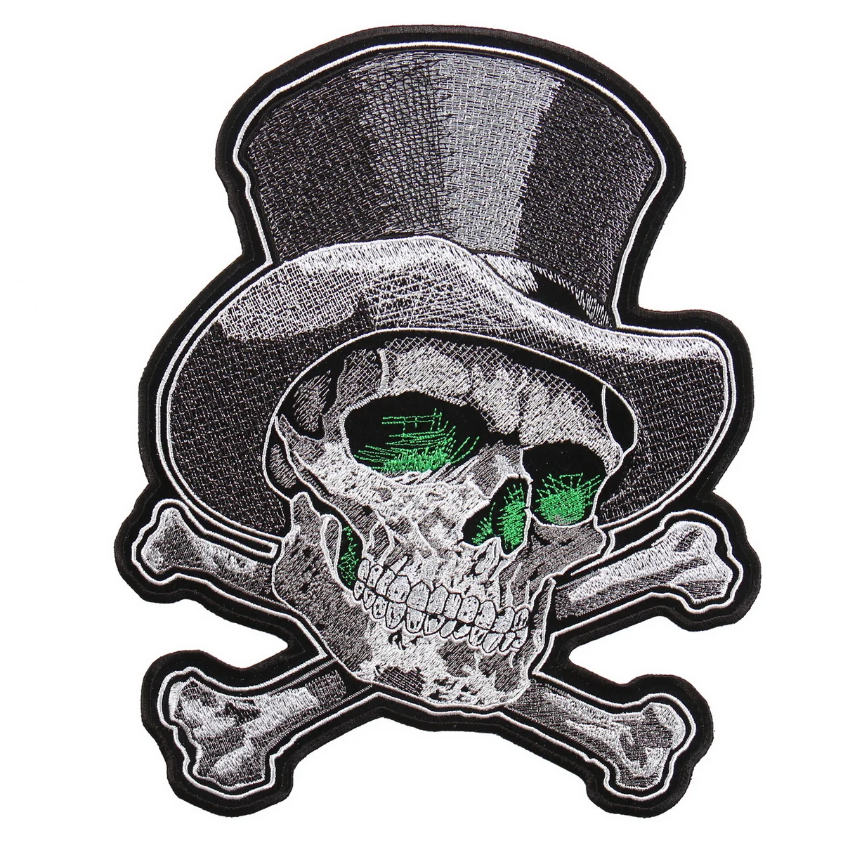 Superior Hot Leathers PPA9340 Top Hat Cross Bones 3 x 4 Patch Responsible